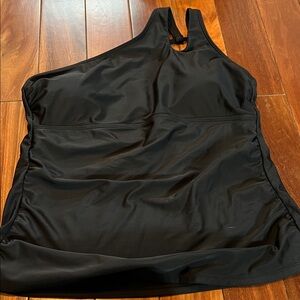 Black One-Piece Tankini top- Sleek Support